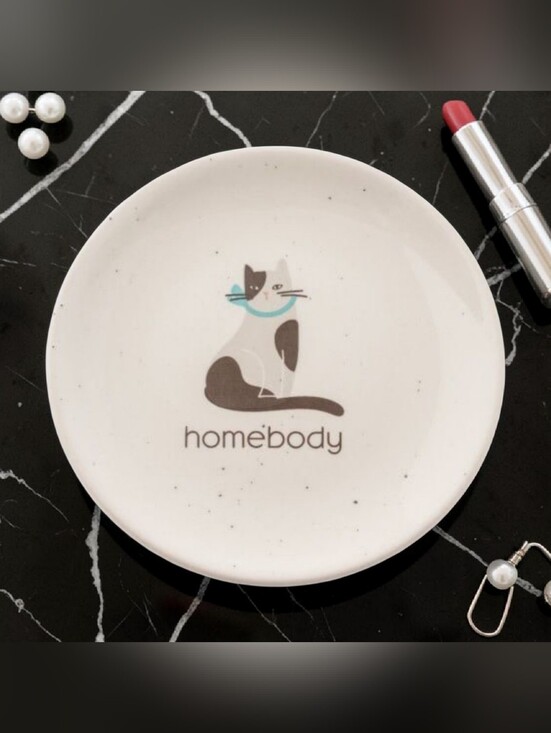 Karma Gifts Other - "Homebody" Kitty Cat Reese Ceramic Trinket Ceramic Dish Tray 😸 New In Box